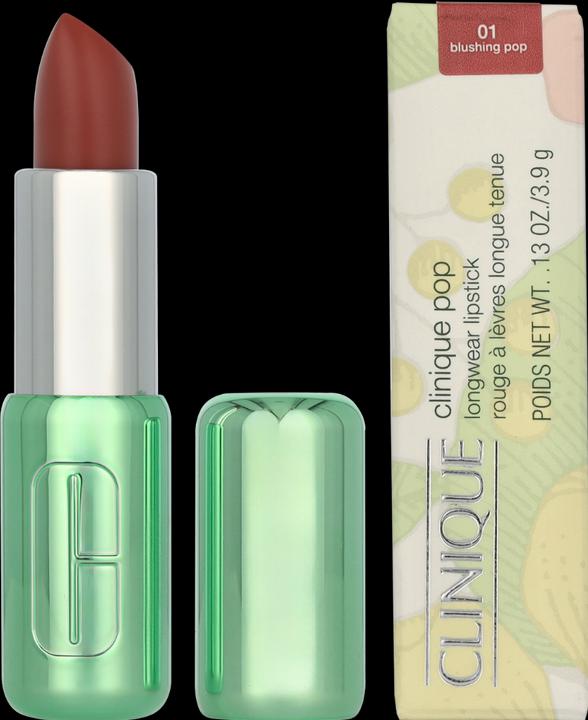 Actual product image Clinique Pop Longwear Lipstick Matte Blushing Pop (#01 Blushing Pop)