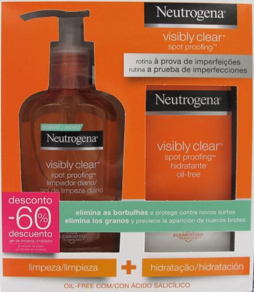 Produktbild Neutrogena Visibly Clear Anti-Pickel Ölfreies Waschgel 200ml Set 2 Artikel (Reinigungsgel, 200 ml)