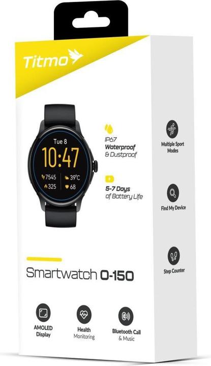Produktbild Avizar Smart watches Titmo Smartwach TITMO O-150 (AMOLED, bluetooth call) black (46 mm)
