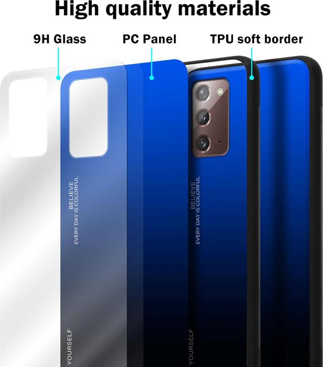Image du produit Cadorabo Coque pour Samsung Galaxy NOTE 20 TPU 2 Farben Glas (Samsung Galaxy Note 20)