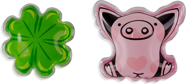 Actual product image Accentra Mini shower gel "VIEL GLÜCK", 50ml, 2 assorted motifs: Piglet / Shamrock, fragrance: White Tea
