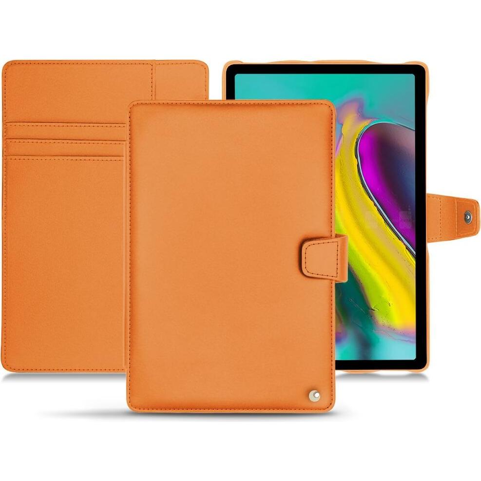 Noreve Lederschutzhülle Wallet (Galaxy Tab S5e), Tablet Hülle, Orange