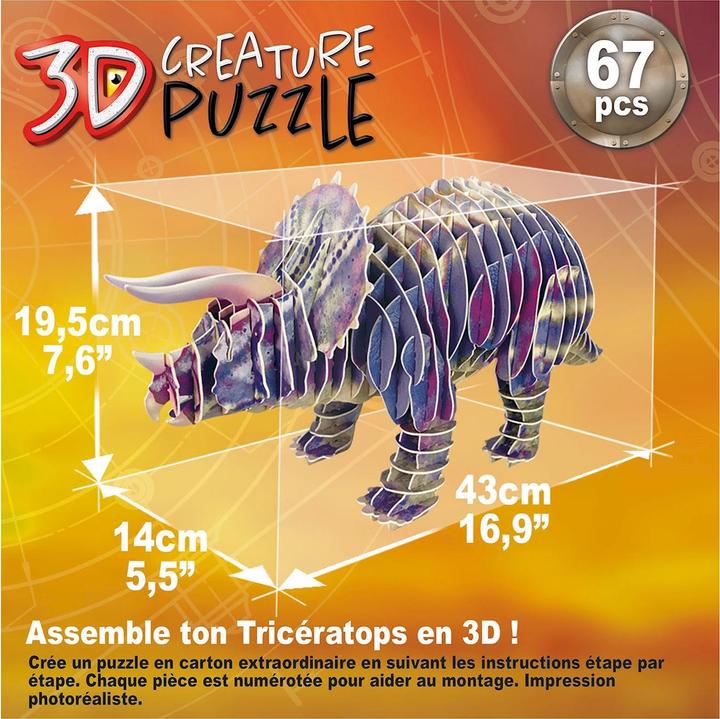 Produktbild Educa D Triceratops Puzzle (67 Teile)