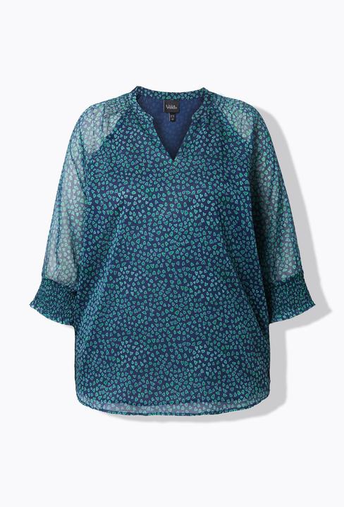 Actual product image Ulla Popken Heart Print Layered Blouse (56)
