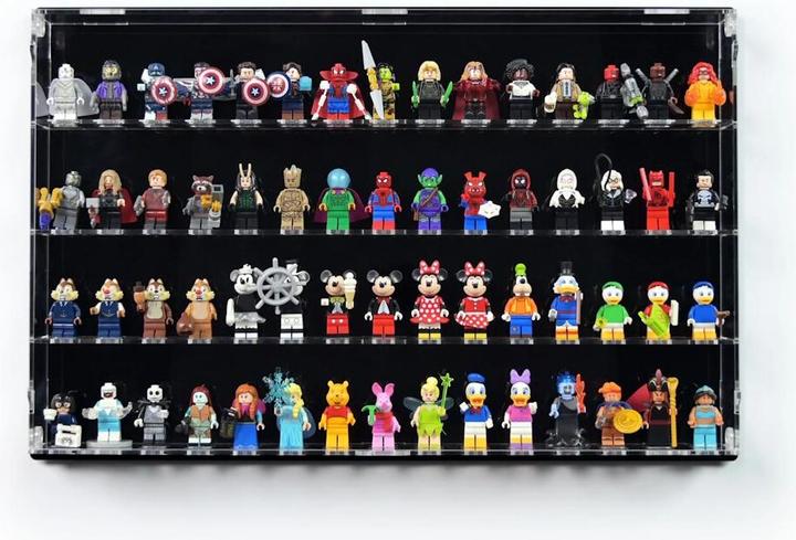 ACRLIE Vitrine 3 Niveaux Avec Lumière Présentoir En Acrylique Pour Collection Boite Dorganisation En Plexiglas Anti Poussiere Pour Figurines Pop