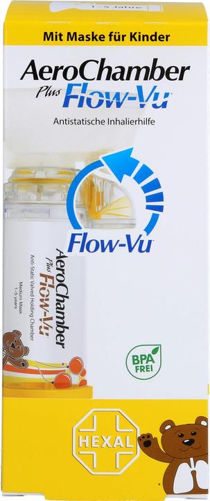 Produktbild Sandoz AeroChamber plus Flow-Vu mit Maske für Kinder von 1-5 Jahren, 1 St. Inhalierhilfe