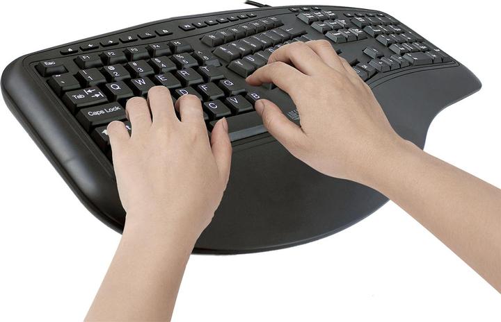 Produktbild Adesso AKB-150UB (Multimedia Contoured Ergonomic Keyboard) (Eng. Int., Kabelgebunden)