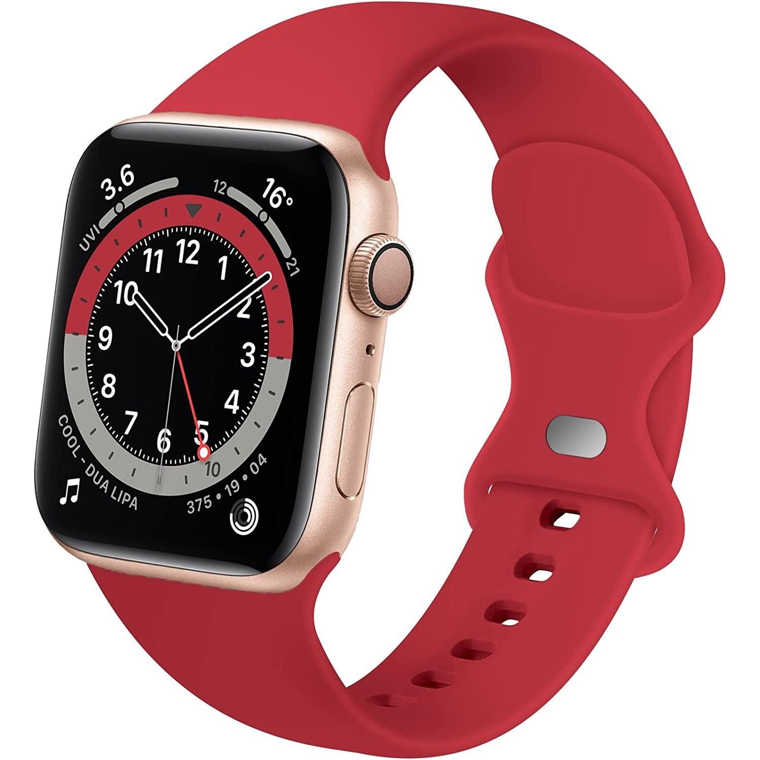 Thumbnail - Strap-it Armband (Silikon, Apple Watch), Uhrenarmband, Rot