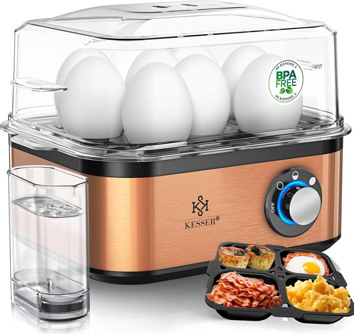 Kesser Elektrischer Eierkocher für 1-8 Eier mit Warmhaltefunktion