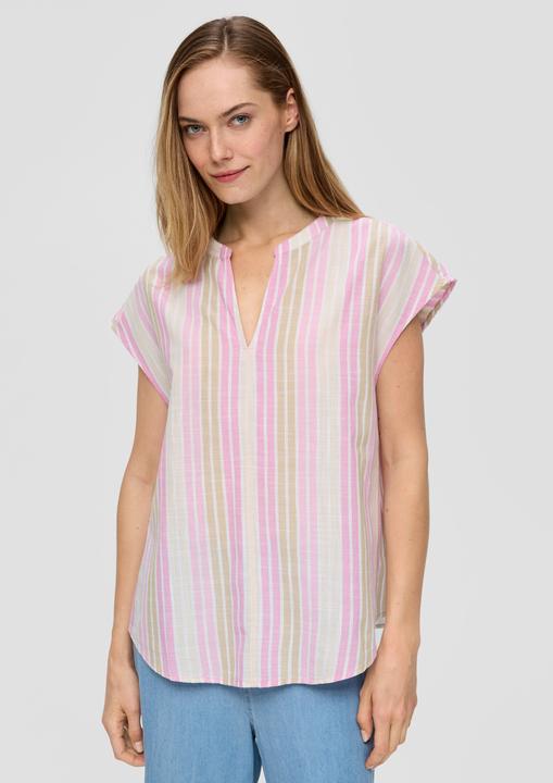 Produktbild S.Oliver Bluse Baumwollbluse mit Tunika-Ausschnitt im Relaxed Fit (32)