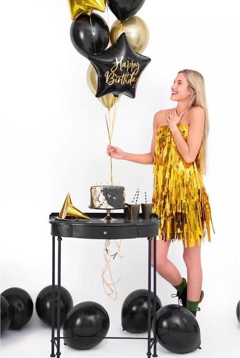 Image du produit Amscan Ballon transparent étoile noir Joyeux anniversaire (1 x)