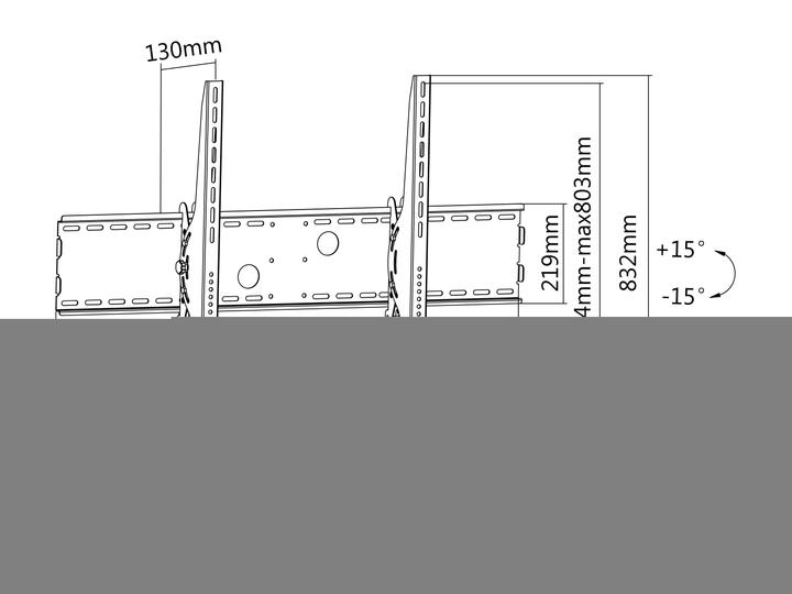 Immagine prodotto equip 152.4cm 60inch-254cm 100inch inclinazione curvo TV staffa di montaggio a parete (Muro, 100", 100 kg)