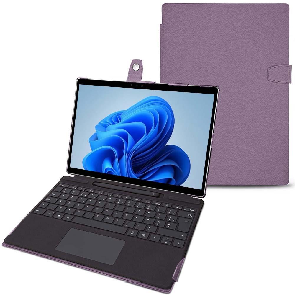 Thumbnail - Noreve Lederschutzhülle Microsoft Surface Pro8 (Microsoft Surface Pro 8), Tablet Hülle, Violett
