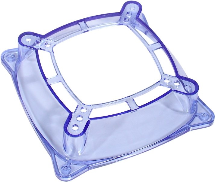Produktbild InLine Fan-Adapter 120mm auf 70/80/92mm transparent/blue