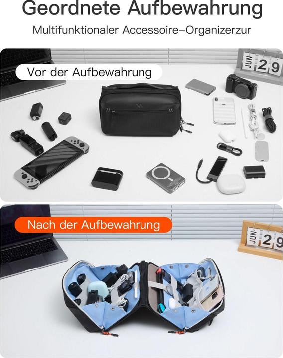 Produktbild Inateck Kabeltasche 28cm * 17cm * 11,8cm black (Dokumenten- & Geldtasche)