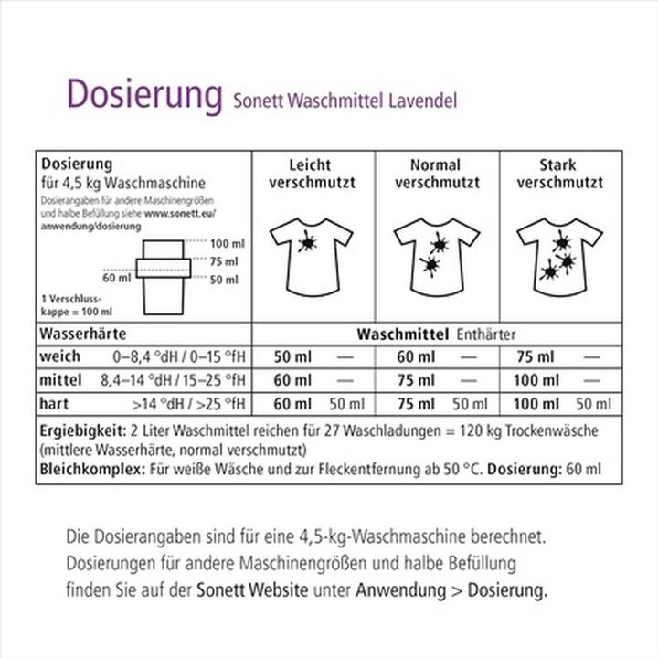 Actual product image Sonett Waschmittel flüssig 30°-95°C Lavendel (Liquid detergent)