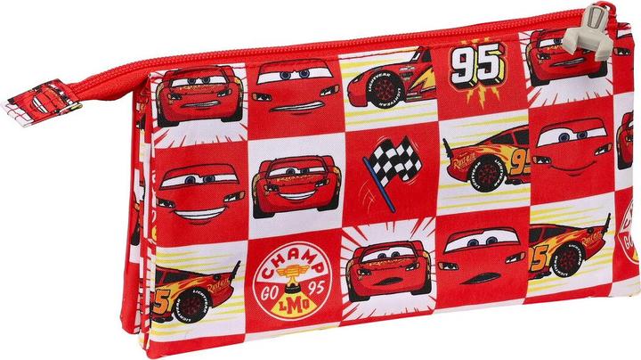 Actual product image Cars Triple multipurpose case Let's race Red White (22 x 12 x 3 cm)