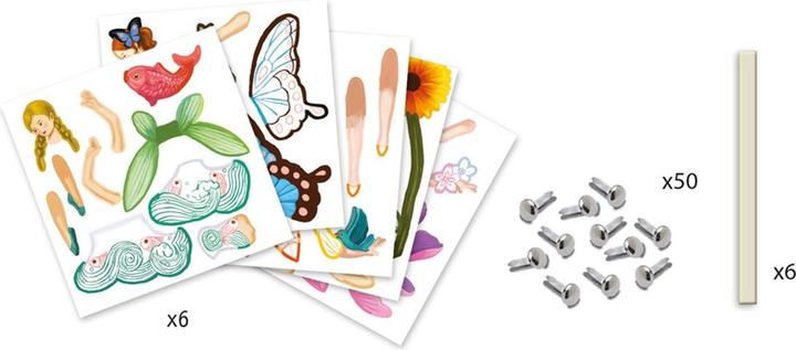 Actual product image Djeco Jumping jacks to color fairies