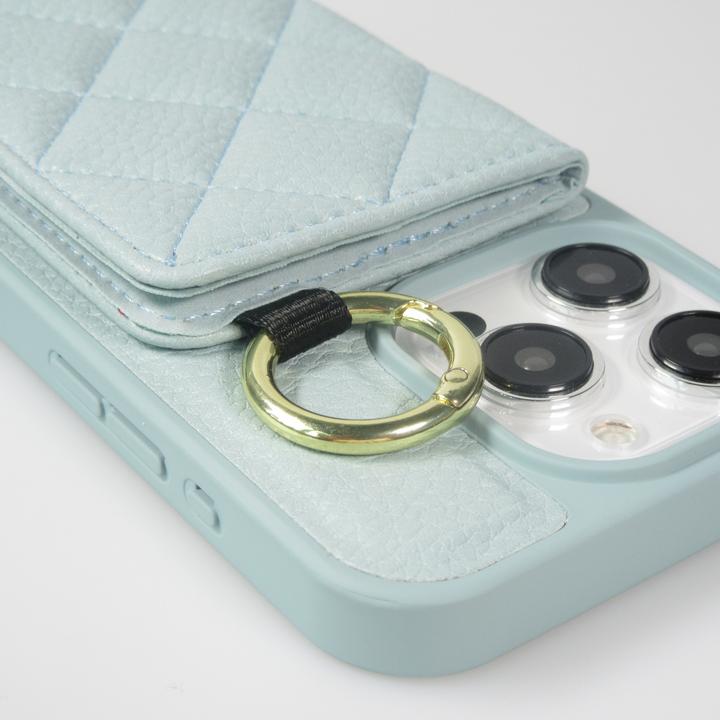 Image du produit PhoneLook Coque Cuir matelassé avec miroir et compartiment carte inclus grande lanière amovible (Apple iPhone 15 Pro)