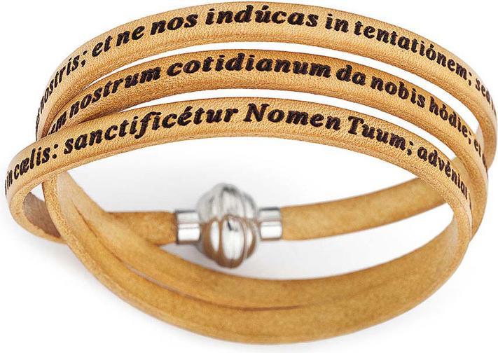 Produktbild Amen Our Father Prayer Latin Armband (Edelstahl, Leder)
