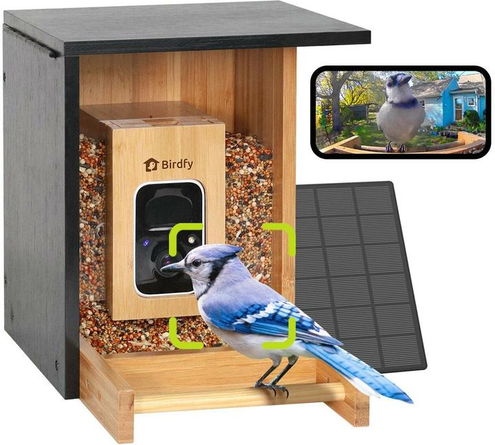 Produktbild Birdfy Futterspender FSC Bambus Mini Solar