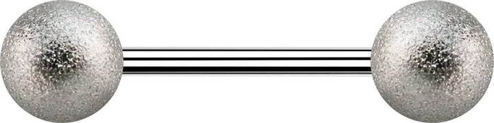 Produktbild Star Piercing Micro Barbell silber mit zwei Kugeln gesprenkelt (Chirurgenstahl 316L, ohne Messing)