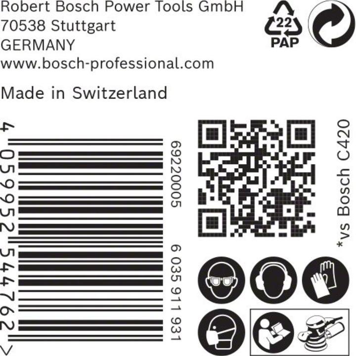 Actual product image Bosch Professional Zubehör Expert C470 Sandpaper multi-hole for random orbital sander, 150 mm, G 100, 50 pcs. (100)