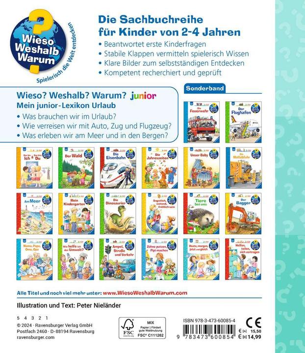 Image du produit Ravensburger Wieso? Weshalb? Warum? Mein junior-Lexikon: Urlaub (Allemand, Peter Nieländer, 2024)