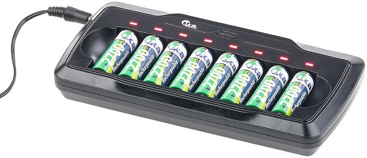 Produktbild TKA Ladegerät für 8 AA(A)-Akkus mit Refresh-Funktion (Ladegerät ohne Akku)