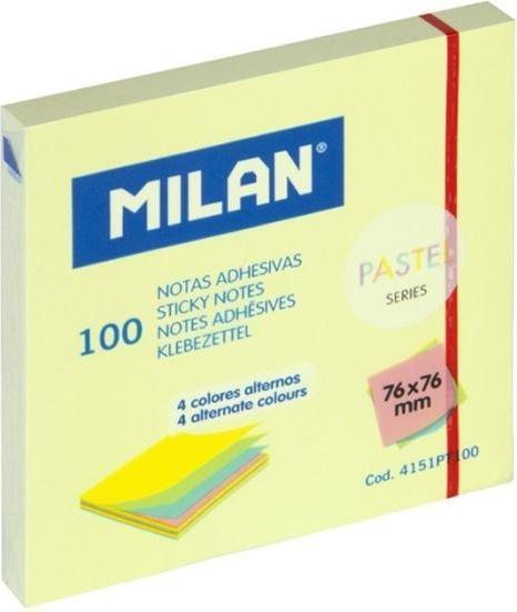 Selbstklebende Notizzettel 76x76/100K Pastell MAILAND (76 x 76 mm)