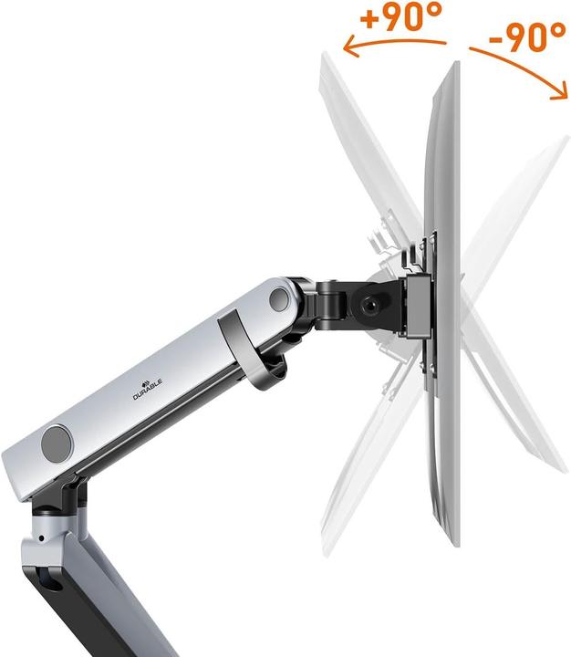 Produktbild Durable Monitorhalt. SELECT PLUS m Arm f 2 Mon. Tischb. Sil. (Tisch, 32", 8 kg)