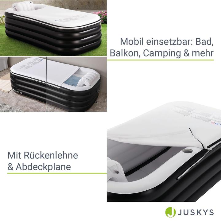 Produktbild Juskys Aufblasbare Badewanne (300 l, 155 cm, 81 cm)