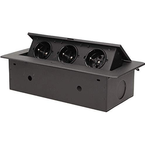MGA, Steckdosenleiste, Orno OR-AE-1336/B Versenkbare Einbau-Tischsteckdose mit Flacher Fräskante 2500 W max 2500.00W - 2...