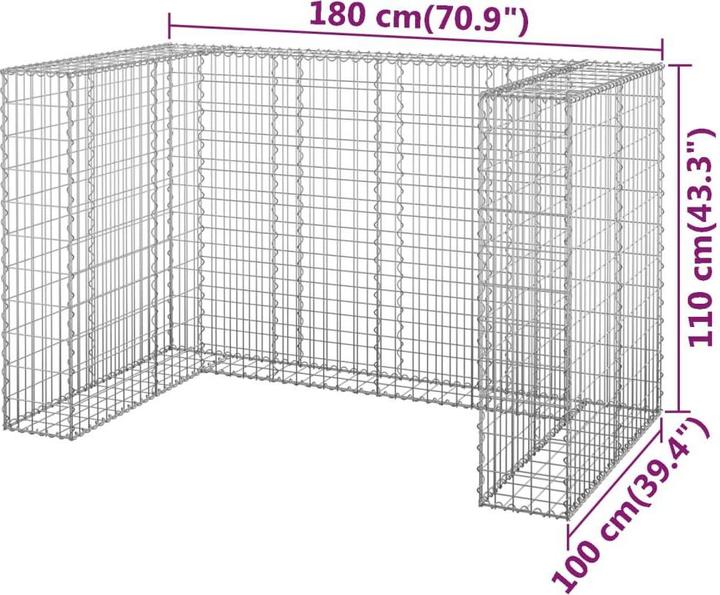 Produktbild vidaXL Gabionenwand
