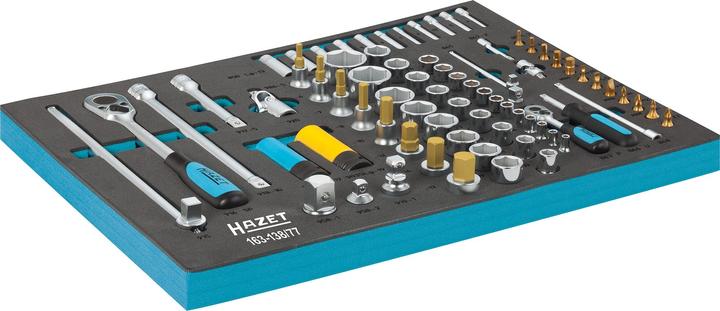 Produktbild HAZET Steckschlüssel Satz 163-138/77 ∙ Vierkant12,5 mm (1/2 Zoll), Vierkant6,3 mm (1/4 Zoll) ∙ Ausse… (24 mm, 27 mm, 30 mm, 21 mm, 18 mm, 12 mm, 23 mm, 22 mm, 10  mm, 28 mm, 16 mm, 29 mm, 25 mm, 14 mm, 17 mm, 19 mm, 13 mm, 20 mm, 31 mm, 26 mm, 15 mm, 32 mm, 11 mm)