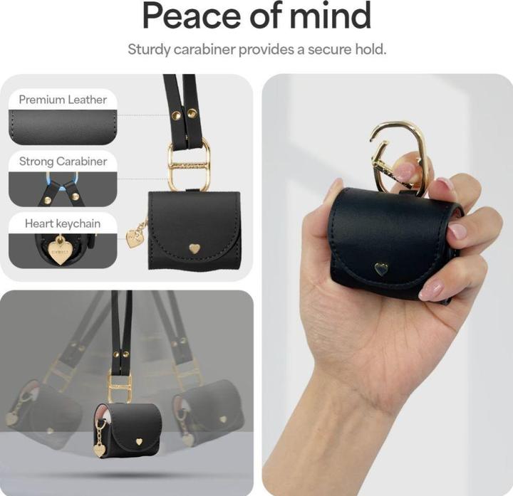 Actual product image Spigen Cyrill Mini Bag for AirPods 4 - Black (Headphone sleeve)