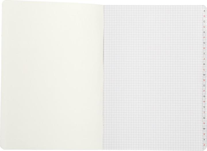 Actual product image Clairefontaine Notebook with index A - Z (90 x 140 mm, Checked, Soft cover)