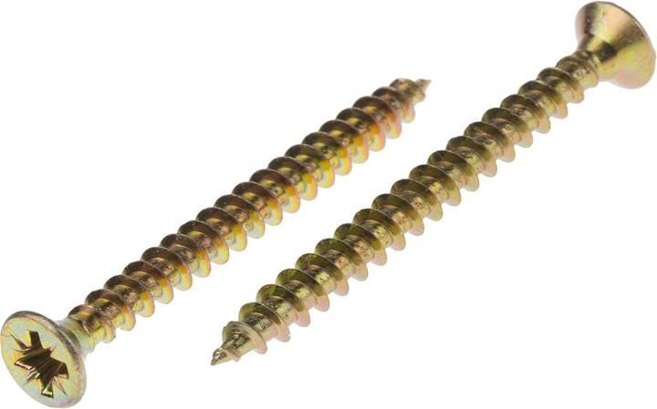 Image du produit RS PRO 4.5X50 POZI CSK WOODSCREW ZINC & JAUNE