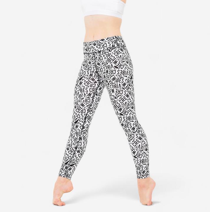 Produktbild Domyos Leggings Maedchen Modern Dance hoher Taillenbund Baumwolle (170)
