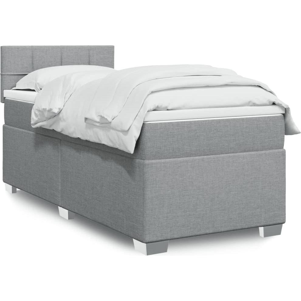 VidaXL, Bett, Bo x springbett mit Matratze 160 x 200 cm Stoff (160 x 200 cm)