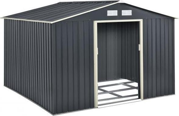 Actual product image Juskys Metal tool shed with pitched roof