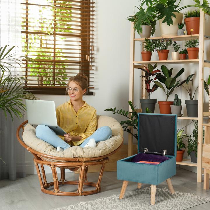 Image du produit Relaxdays Tabouret velours