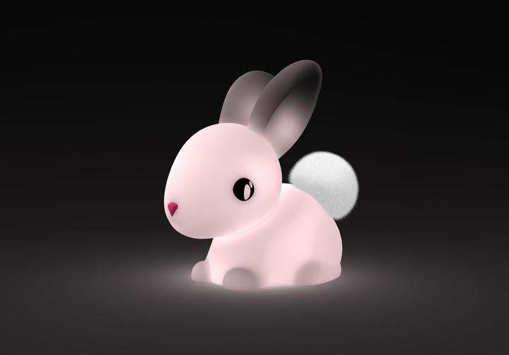 Image du produit Dhink Medium Nightlight Bunny Soft Touch
