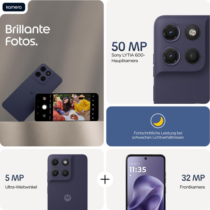 Produktbild Motorola Moto G17 (128 GB, Pantone Evening Blue, 6.72", SIM + eSIM, 4G)