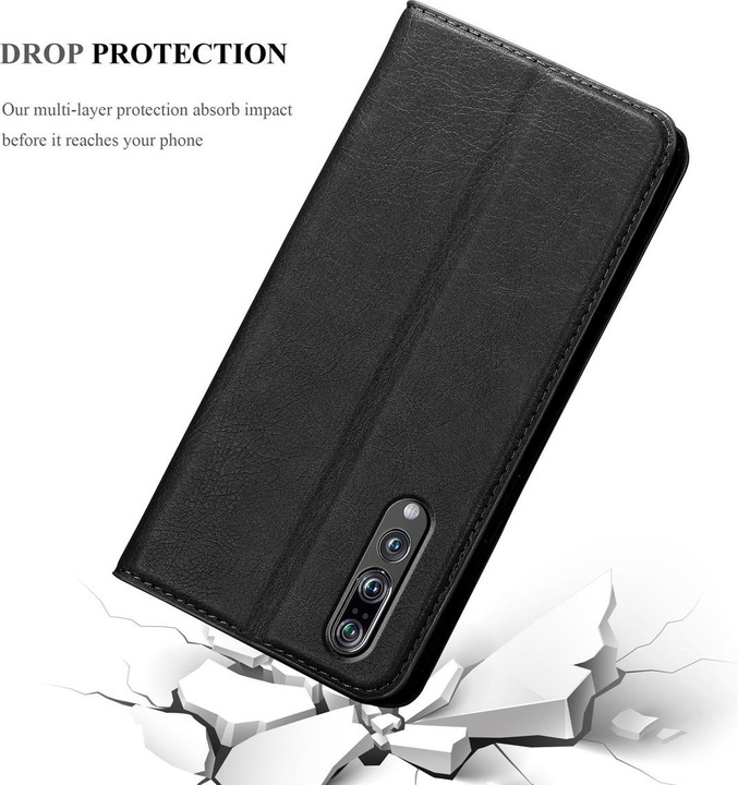 Actual product image Cadorabo Book Invisible Magnet Cover (Huawei P20 Pro)