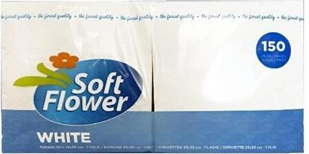 Produktbild Soft Flower 150 Pz.Bianchi Tovaglioli