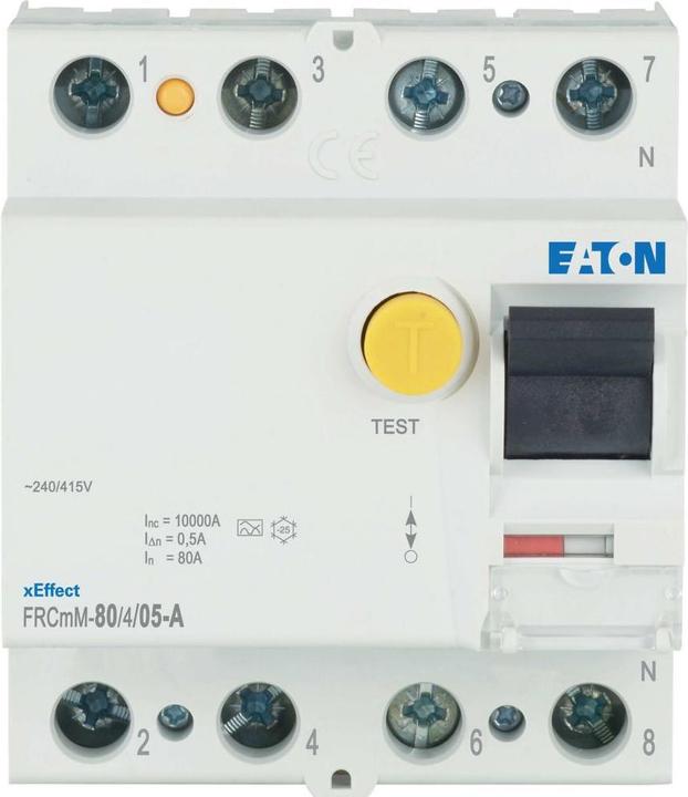 Image du produit Eaton Interrupteur différentiel, 80A, 4p, 500mA, type A 170350