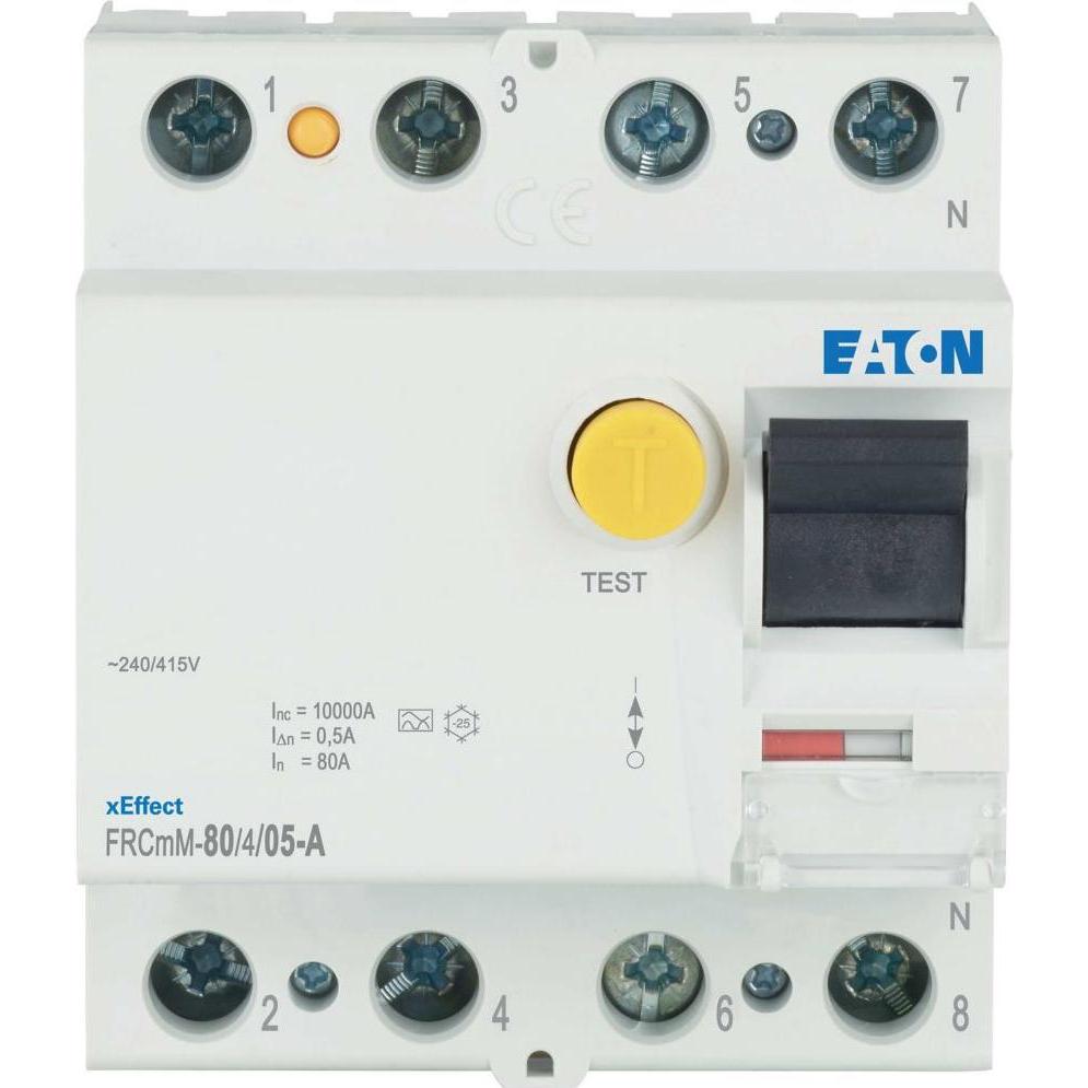 Eaton, Schutzschalter, FI-Schalter, 80A, 4p, 500mA, Typ A 170350