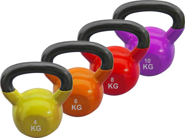 Sport-Thieme Kettlebell-Set Vinyl (4 x 10 kg, 4 x 4 kg)