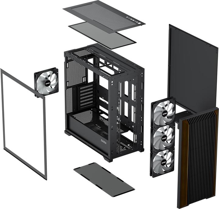 Produktbild Sama Gears Z60, Black ATX Mid-tower Case (ATX, ITX, Micro ATX (mATX))